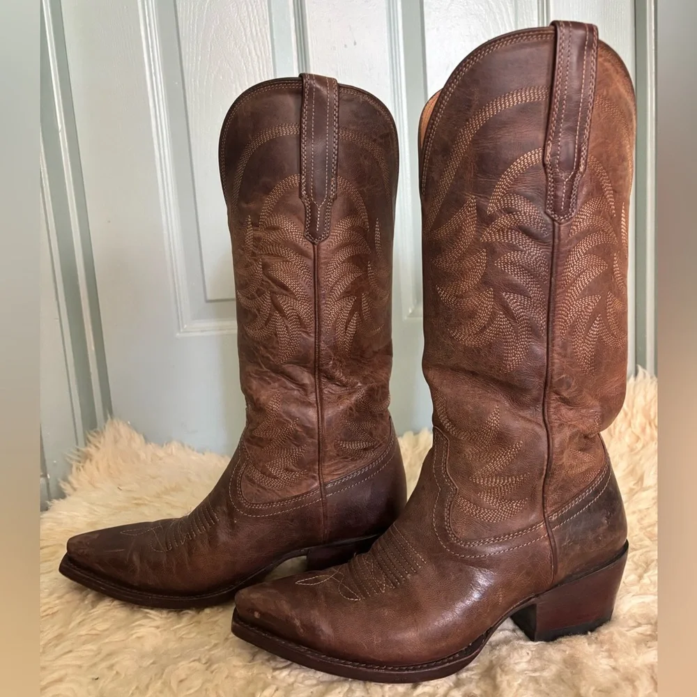 Tecovas The Annie Boots in Café Leather size 8 - Picture 5 of 14